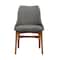 Armen Living Azalea Charcoal Fabric and Walnut Wood Dining Side Chairs, PK2 LCAZSIWACH - alternate 3